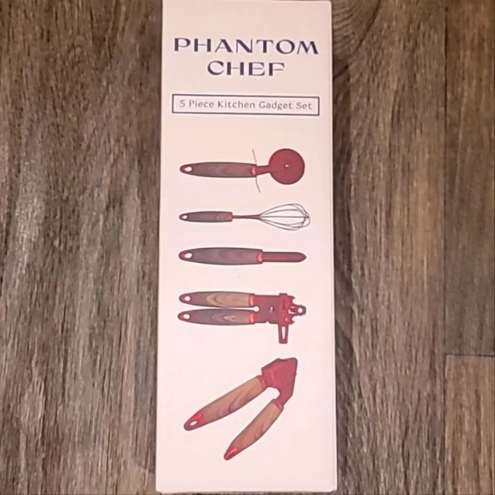 Phantom Chef 5 Piece Kitchen Gadget Set- Red